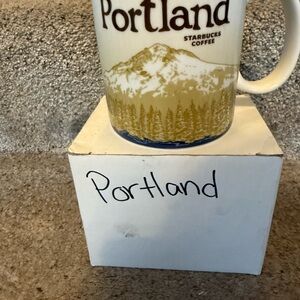 Starbucks Portland Mug - Yellow and Blue